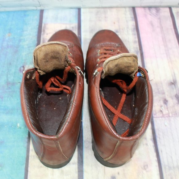Vtg TIRAH Lace Up Outdoor Boot Vibram Size 9.5 M - Picture 7 of 9